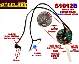 SCALELIKE S1012B BRIGHT BLUE 2-PULSE STROBE LIGHT PROUDLY BUILT IN AMERICA NIB - Picture 1 of 1
