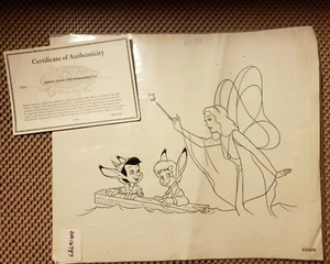 Original Walt Disney archives book art Pinocchio w/Disney COA - Picture 1 of 2
