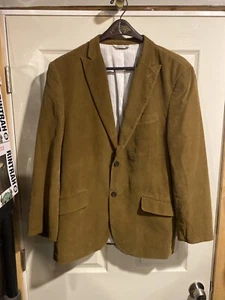 Vintage Brown Corduroy Jacket Single Breast 2 Button Size 44R - Picture 1 of 9