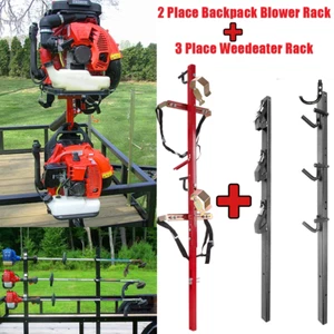 3 Place Weedeater Rack and 2 Place Backpack Blower Rack for Open Trailer - Picture 1 of 18