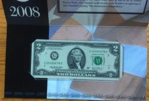 2008 #G20085678D汝❤️❤️發大順大發 $2 Single Note Collection Bank Notes CHICAGO - Picture 1 of 4