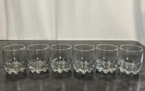 Set of 4 Italian Glass Italy Double Old Fashioned Tumblers Barware Thick Bottoms - Picture 1 of 5