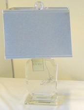 Ralph Lauren Glass Lamps | eBay - Ralph Lauren Home Octagon Column Crystal Base Lamp Rectangular White Linen  Shade