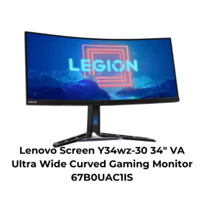 Lenovo Screen Y34wz-30 34" VA Ultra Wide Curved Gaming Monitor HDMI 67B0UAC1IS - Image 1 of 2