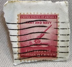 United States of America Postage Army & Navy For Defense 2 Cents Canceled Stamp - Bild 1 von 1