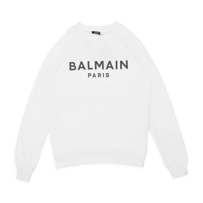 SUDADERA BLANCA CUELLO REDONDO LOGO BALMAIN NUEVA CON ETIQUETAS TALLA XXL $795 Foto 1 de 3