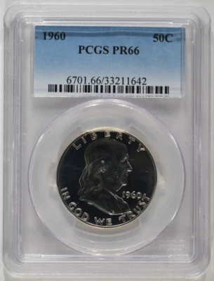 1960 Franklin Proof Silver Half Dollar 50c PCGS PR66 33211642 - Image 1 of 4
