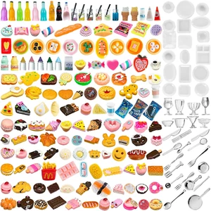 200Pcs Dollhouse Miniature Food Drinks Bottle Cooking Toys Kitchen Accessories M - Picture 1 of 12