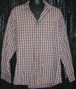 RUE 21 SZ XL PLAID MULTI-COLOR MENS BUTTON FRONT 100% COTTON LONG SLEEVE NEPAL - Picture 1 of 4