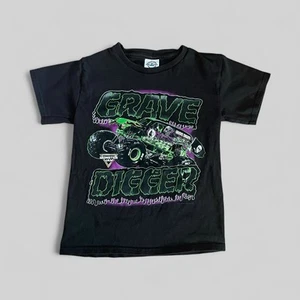 VTG Kids Monster Jam Shirt Y2K Grave Digger Truck Tee Boy’s Small - Picture 1 of 5