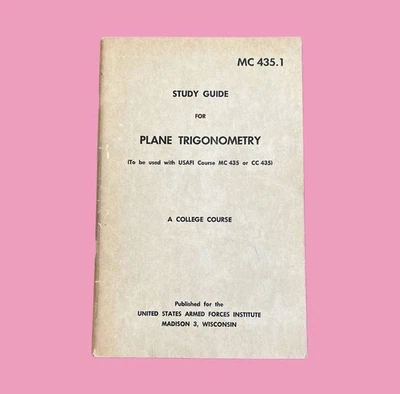 Study Guide For Plane Trigonometry USAFI Course MC 435.1  - Image 1 of 4