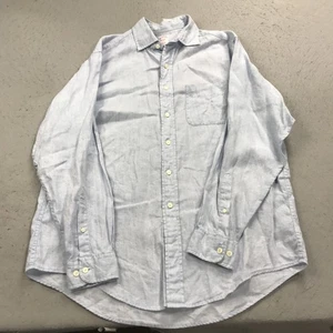 Brooks Brothers Shirt Mens Large Blue 100% Irish Linen Preppy Casual Summer - Picture 1 of 9