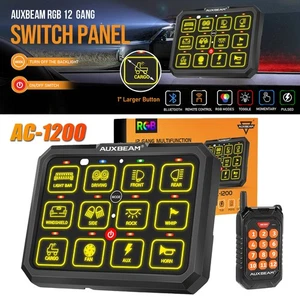 AUXBEAM AC-1200 12 Gang RGB Switch Panel bluetooth APP+Remote Control 12-24V - Picture 1 of 12