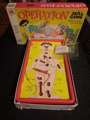 Original 1965 Milton Bradley Operation Game W/Smoking Doctor-Lights Up &Vibrates - Image 1 of 4