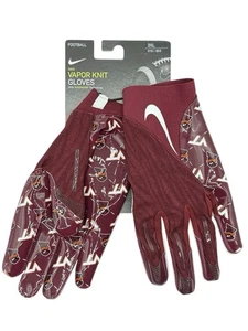 Nike Vapor Knit 4.0 Virginia Tech Hokies Herren Größe 3XL Fußball Handschuhe Team Issue - Bild 1 von 12