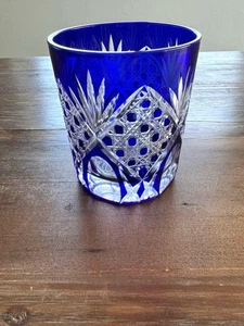 Vintage Edo Kiriko Glass 7.5cm Height, Fine Design, Used Storage Display - Picture 1 of 6