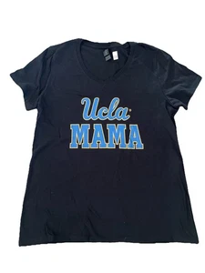 Camiseta Top UCLA Mujer Mamá Negra Cuello en V Med.   Manga Corta Nuevo - Imagen 1 de 4