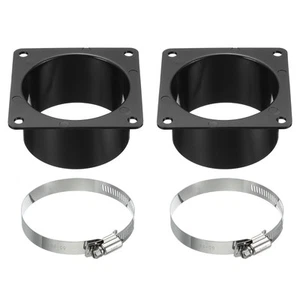 PATIKIL 3" Duct Connector Flange, 2 Pack Dryer Vent Wall Plate Square to Roun... - Picture 1 of 5