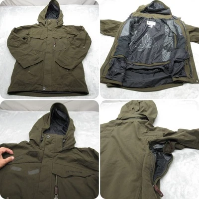 Columbia Jacket Mens Small Green Waterproof Canvas Titanium Hood Outdoor Rugged - Image 1 of 4