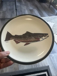 Geoff Hager Trout Fish Dinner Plate 10” Angler’s Expression - Picture 1 of 6