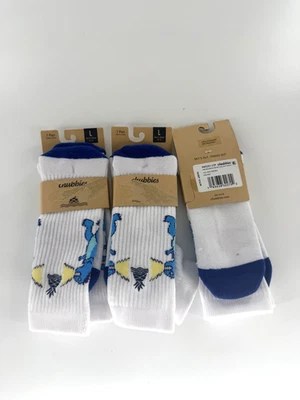 Calcetín Chubbies Todo el Día The Roaring Dino Talla Grande 8-12 Nuevo 3 Pares Blanco Azul Foto 1 de 4