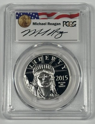 2015-W $100 PROOF PLATINUM EAGLE 1 OZ PCGS PR70 REAGAN LEGACY SERIES - Image 1 of 2