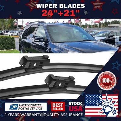 Super Clean 24''+21'' Top Lock Wiper Blades Set For 2010-2016 Chevrolet Equinox - Image 1 of 4