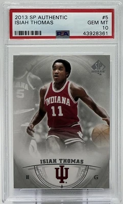 Isiah Thomas PSA 10 - 2013 SP Retrato Auténtico - Hoosiers, Pistones, Zeke, Salón de la fama Foto 1 de 4