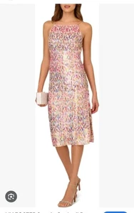Liv Foster Pailletten Midikleid $ 395 Neu mit Etikett Hochzeit Abschlussball US4 S roter Teppich Event  - Bild 1 von 19