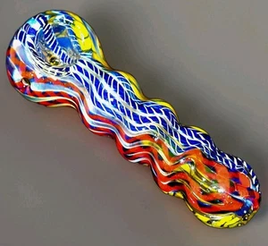 5" Inch BUBBLE TROUBLE Glass Tobacco Smoking Glass Pipe THICK GLASS pipes - Picture 1 of 3