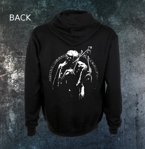 Sudadera con capucha con cremallera para violín esqueleto pentagrama satánico calavera Baphomet - Imagen 1 de 13