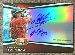 Telvin Nash 2012 Bowman Platinum Prospect Autograph #AP-TN Astros Topps Rookie
