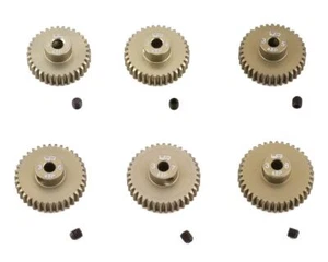 Yeah Racing Hard Coated 48P Aluminum Pinion Gear Set (33, 34, 35, 36, 37, 38T) - Picture 1 of 3