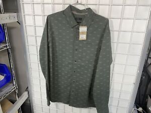 Pearl Izumi men’s Prospect long sleeve shirt medium sage chevron $97