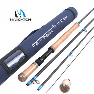 Maxcatch Switch/Spey Fly Fishing Rod 4-9 WT 4/6Sec Two-handed Fishing Rod 