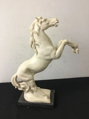 "Rampant Horse" Rearing Horse Sculpture by A. Santini - Italy RARE 16” - Image 1 of 4
