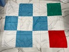 Bandierone NAPOLI scacchi Scudetto 200x150 Tricolore Bianco Azzurro bandiera