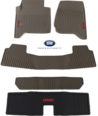 GMC Yukon Premium 2015-2020 todo clima delantero segunda tercera fila y alfombrillas de carga Dune OEM Foto 1 de 4