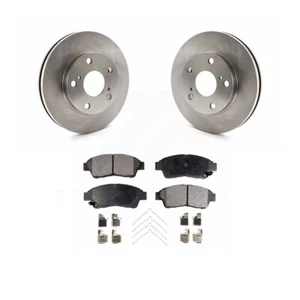Front Brake Rotors & Semi-Metallic Pads for 1992-2001 Toyota Camry w/ 14" whl - Picture 1 of 2