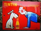 Plaque émaillée TINTIN enamel sign no Coke Pepsi Orangina