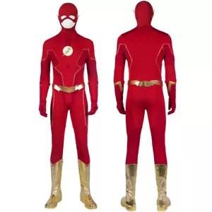 The Flash SE8 Cosplay Bodysuit Costume Barry Allen Outfit Boots Mask Halloween - Picture 1 of 28