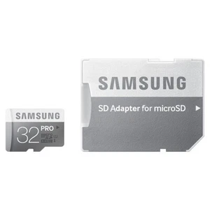NEW Samsung 32GB PRO Micro SDHC w/ Adapter Up to 90MB/s Class 10 Memory Card USA - Picture 1 of 2