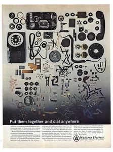 Bell Telephone System Print Ad Vintage Telephone Advertising Phone Parts 1965 - Picture 1 of 1