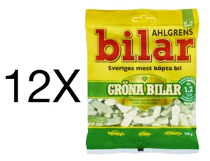 Ahlgrens Gröna Bilar Green Soft Chewy Marshmallow Cars Swedish Candy 12X130g - Bild 1 von 1