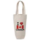'I Love Canada' Cotton Wine Bottle Gift / Travel Bag (BL00025320)