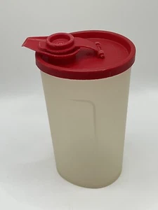 Tupperware Ölprinz Schüttelbecher Tropfgenau Kännchen Essig Öl 500 ml Rot + - Bild 1 von 2