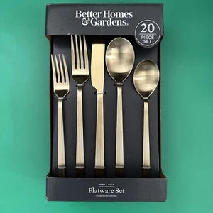 20Piece Gold Stainless Steel Flatware(Service for4) *NEW* - Picture 1 of 9