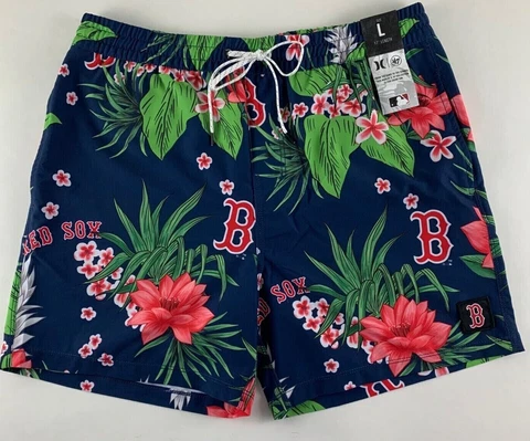 Boston Red Sox MLB Floral 47 Brand Hurley Phantom Shorts Mens Large NWT Cover