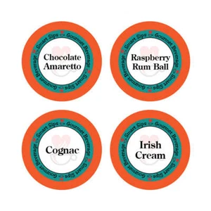 Paquete de variedades de café gourmet con sabor a licor - bola de ron frambuesa, coñac, irlandés - Imagen 1 de 5