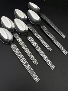 Riviera Monterey Edelstahl TEELÖFFEL Vintage Japan SECHS (PD) - Bild 1 von 4
